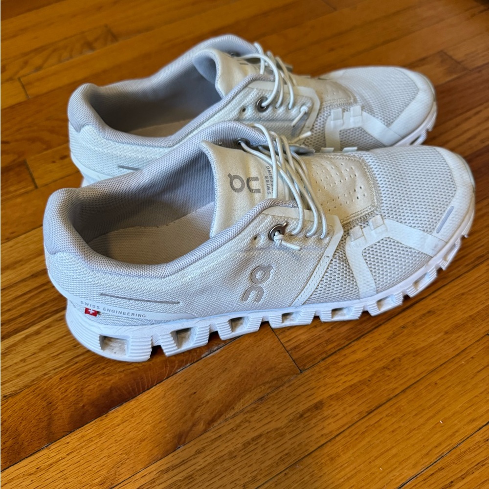On Running Cloud White Athletic Shoes